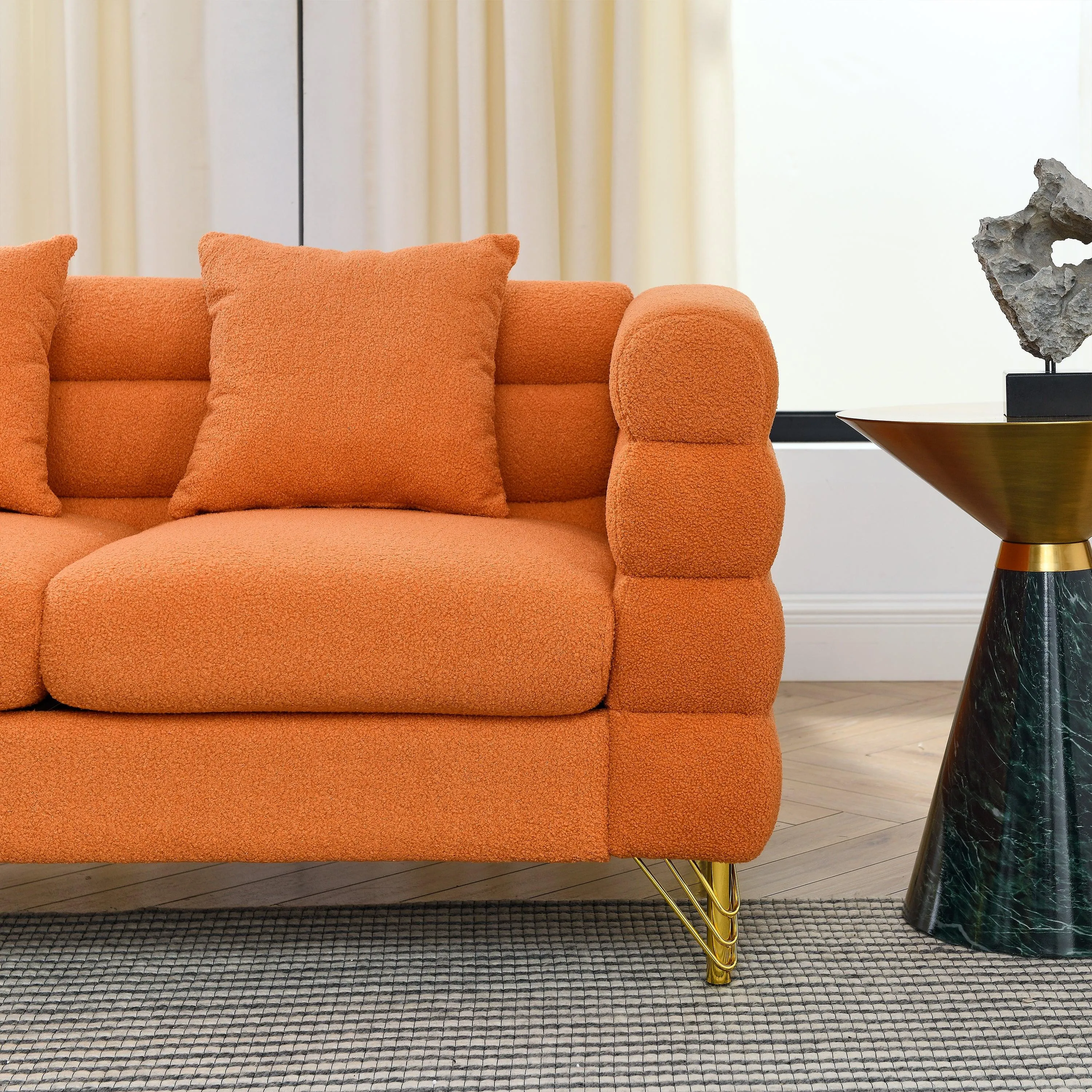 81.5" L-Shaped Corner Sofa, 5-Seater with 3 Cushions for Living Room or Office