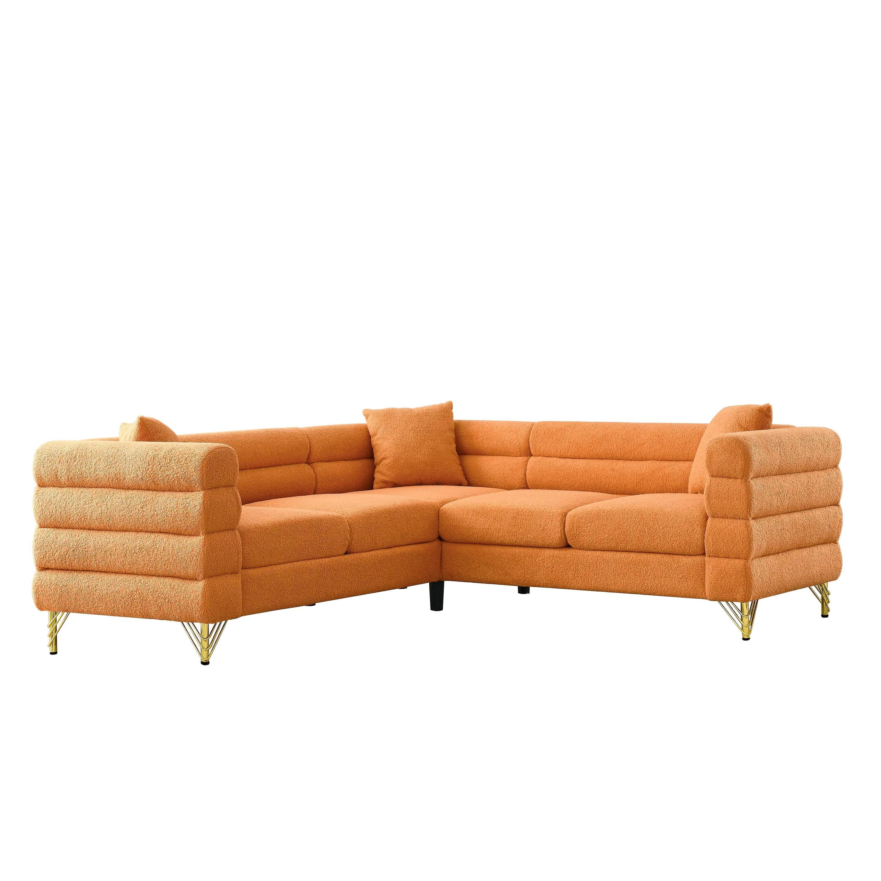 81.5" L-Shaped Corner Sofa, 5-Seater with 3 Cushions for Living Room or Office