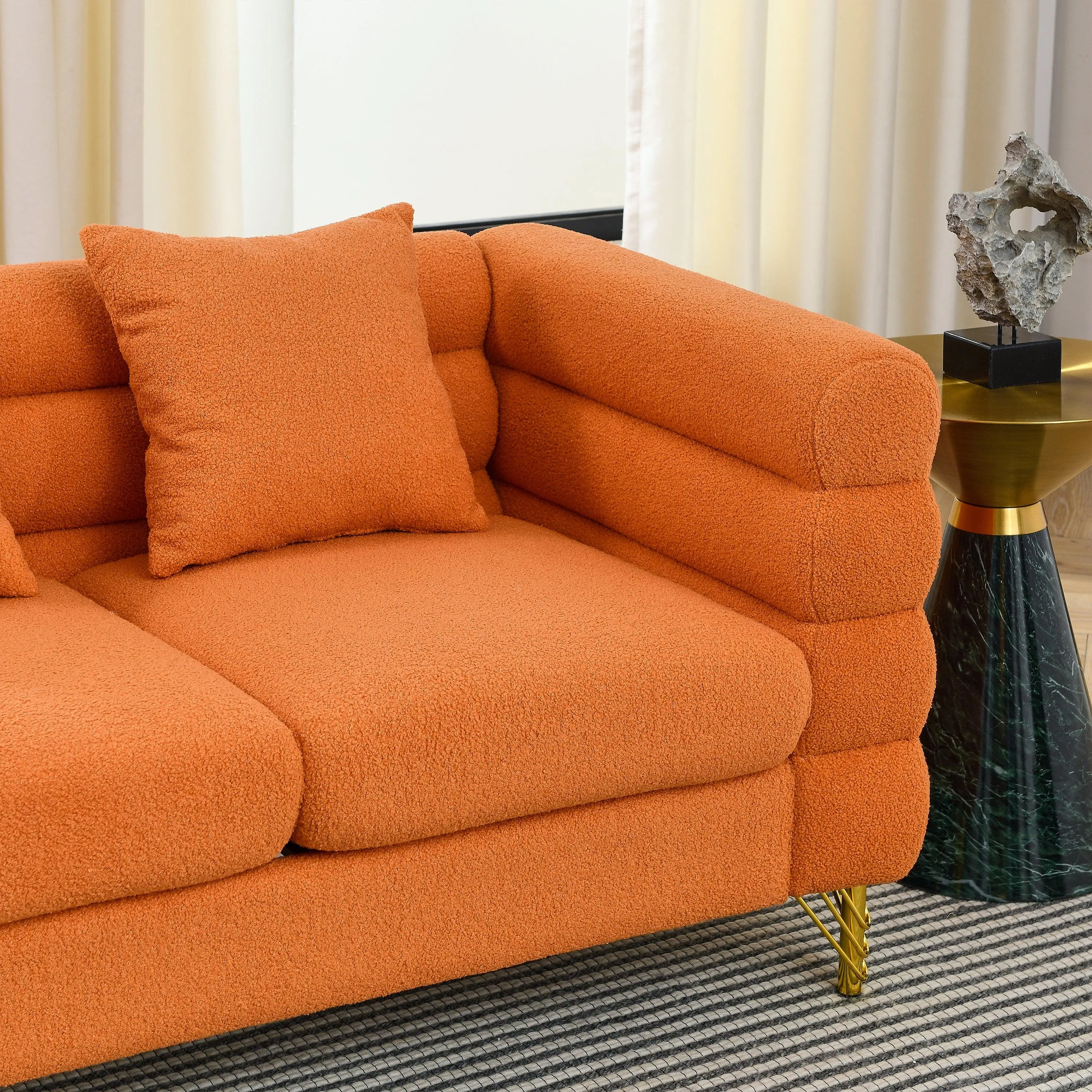 81.5" L-Shaped Corner Sofa, 5-Seater with 3 Cushions for Living Room or Office