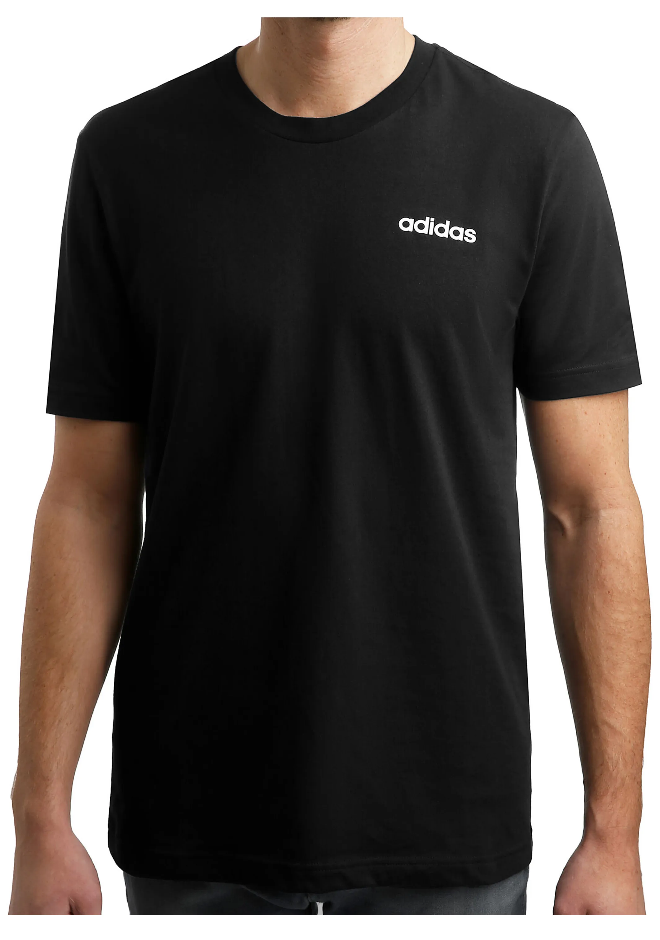 Adidas Mens Essentials Plain Tee Black <br> DU0367