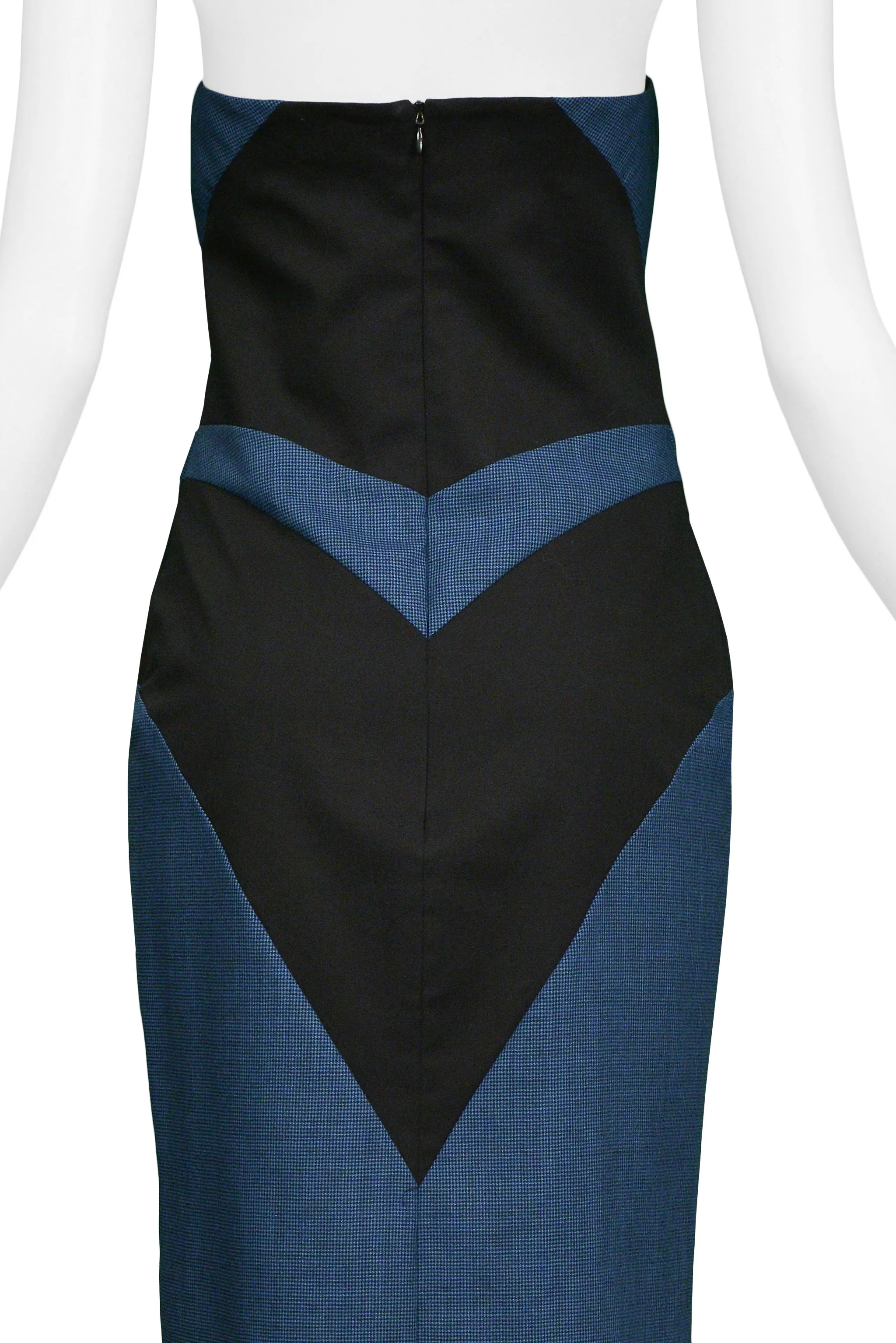 ALEXANDER MCQUEEN FLAG PANEL STRAPLESS DRESS 1998