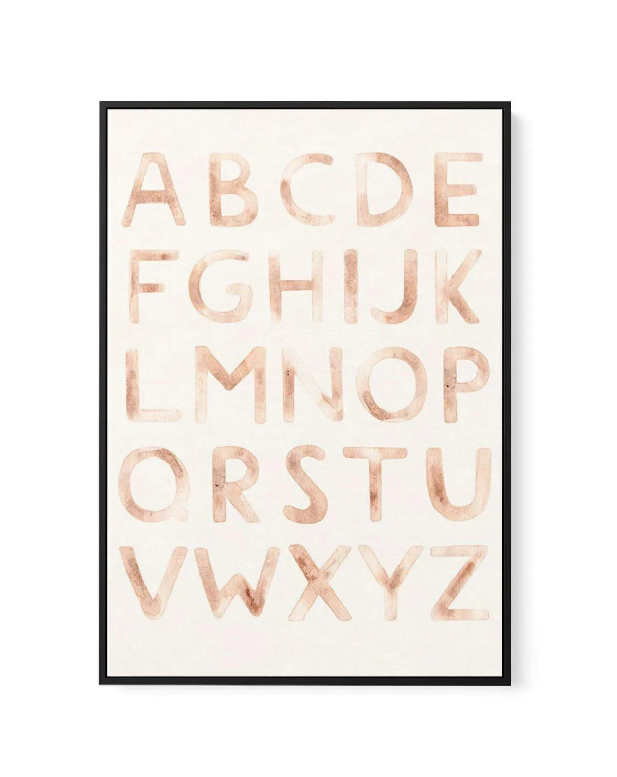 Alphabet Boheme | Framed Canvas Art Print