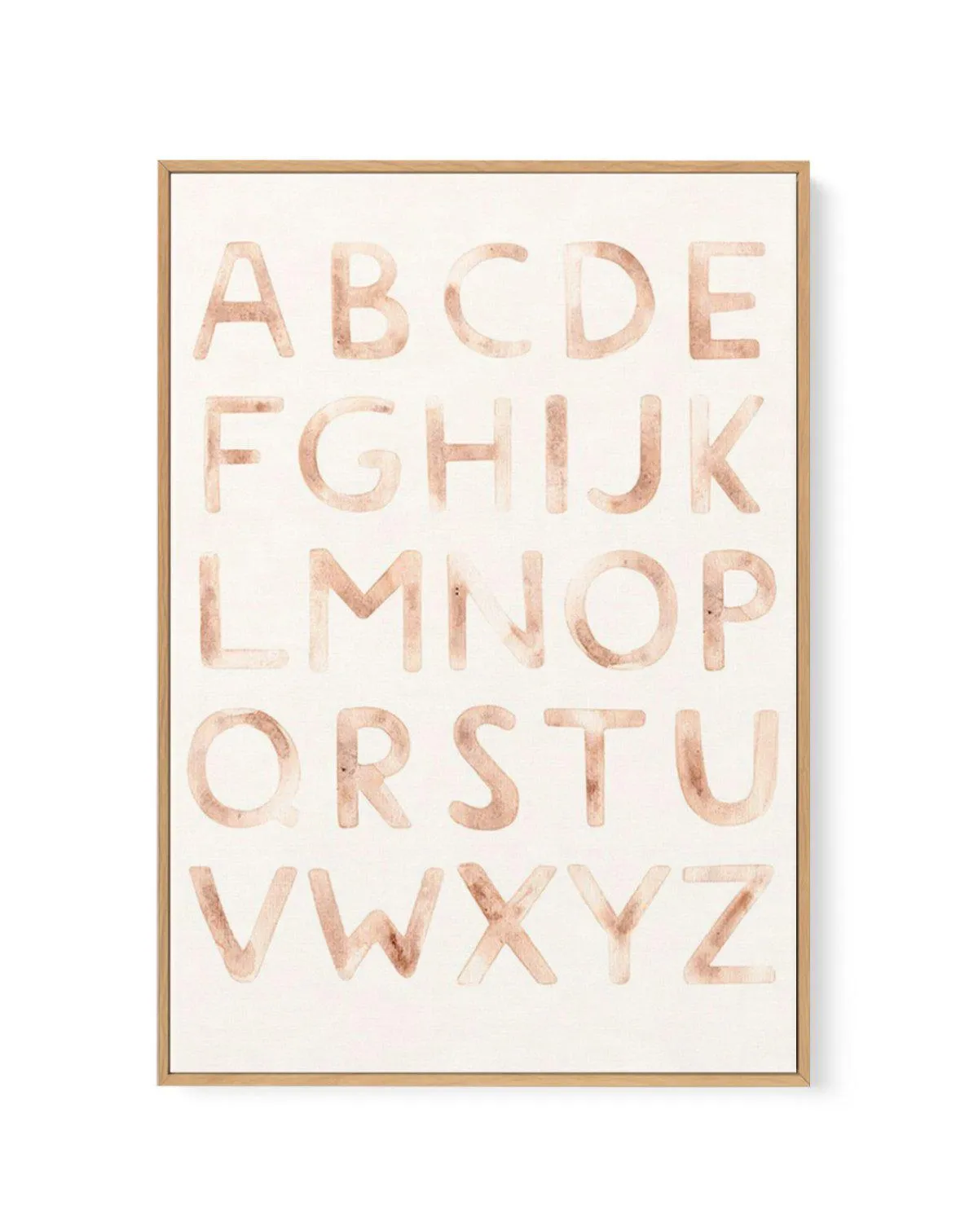 Alphabet Boheme | Framed Canvas Art Print