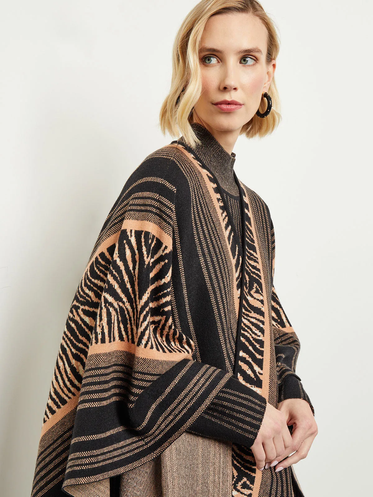 Animal Stripe Wrap - Soft Knit