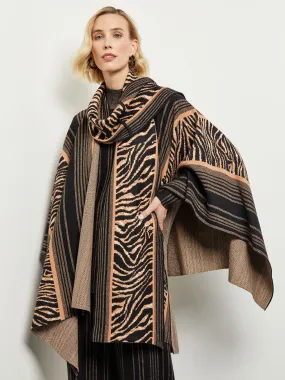 Animal Stripe Wrap - Soft Knit