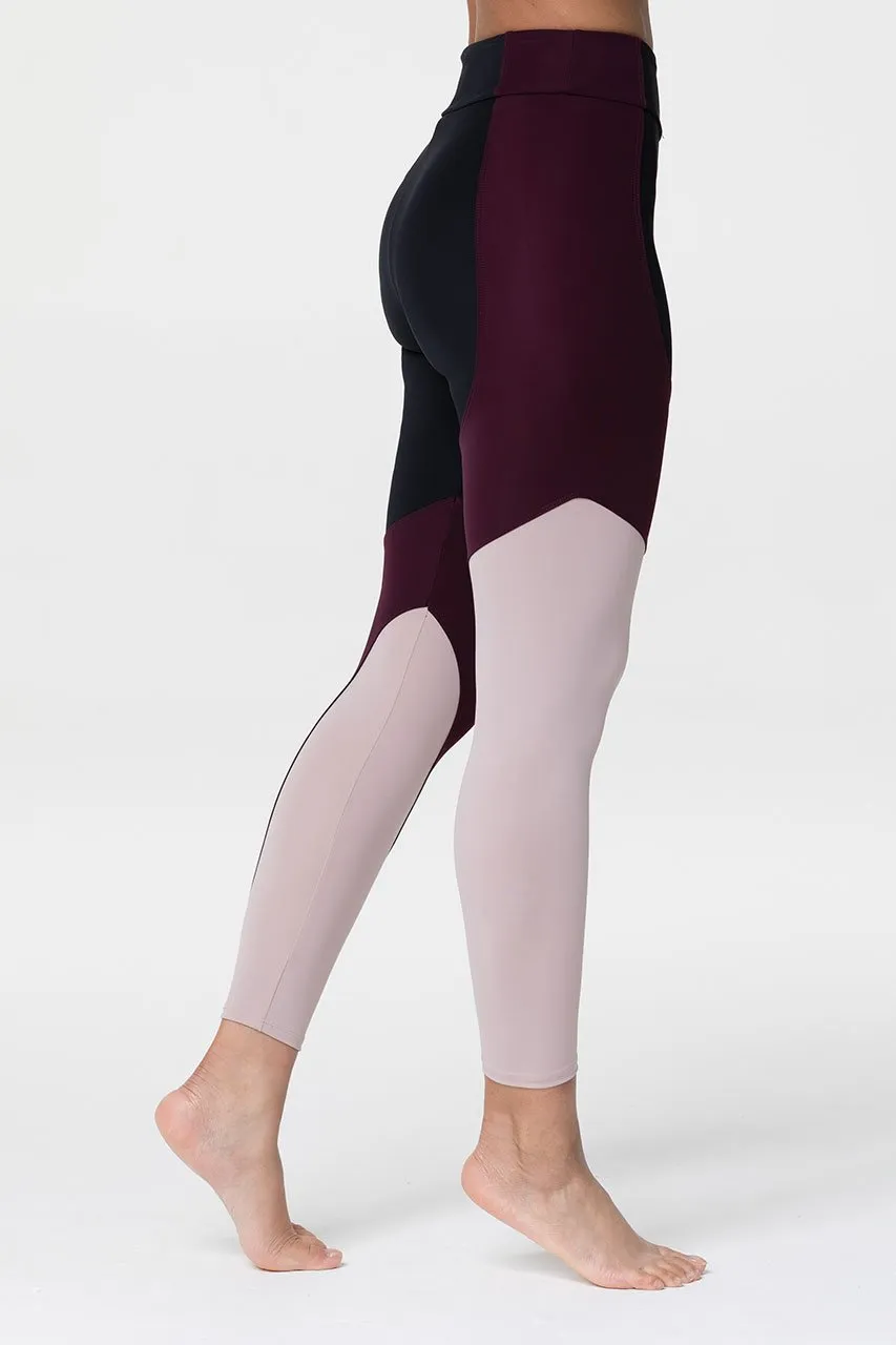 Asymmetrical Block Midi Legging