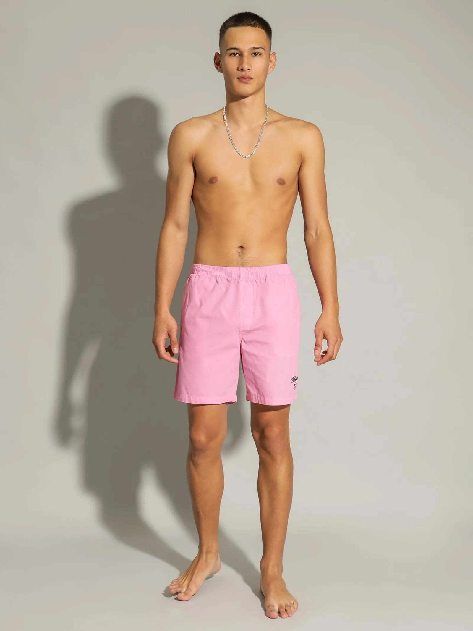 Basic Stock Beach Shorts in Lemonade