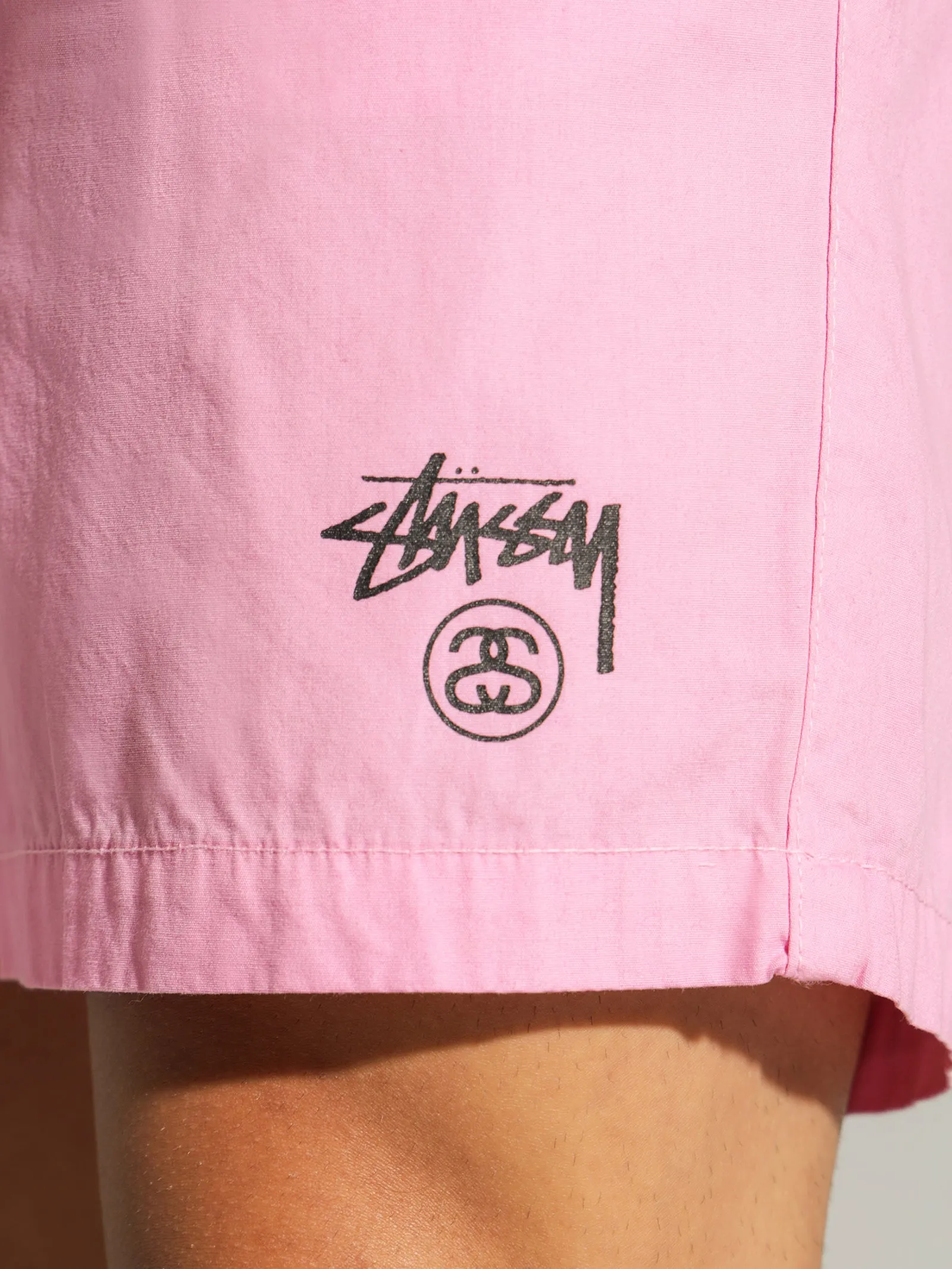 Basic Stock Beach Shorts in Lemonade