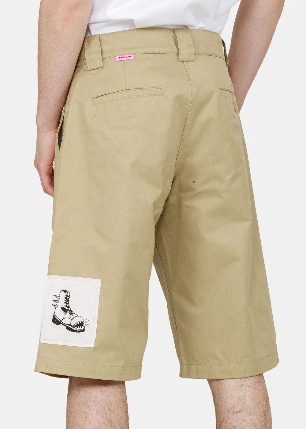 Beige Cotton Shorts