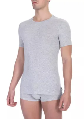 Bikkembergs Gray Cotton Men Men's TShirt