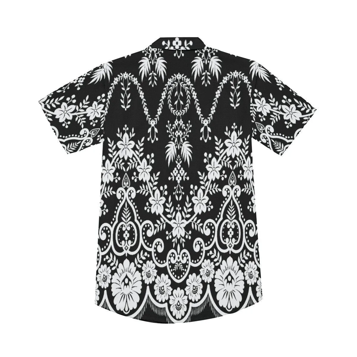 Black Floral Shirt Men, Boho Shirt Men, Floral Top Men, Black and White Floral Shirt, Romantic Shirt Men, Retro Shirt Men
