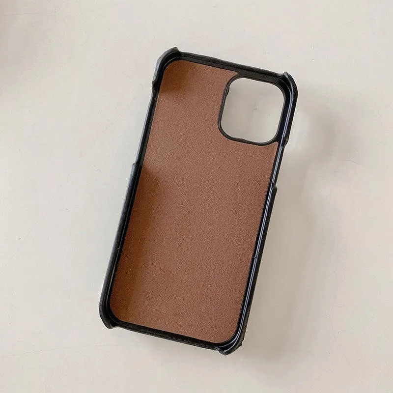 Chain Strip Crossbody Wallet Case for iPhone