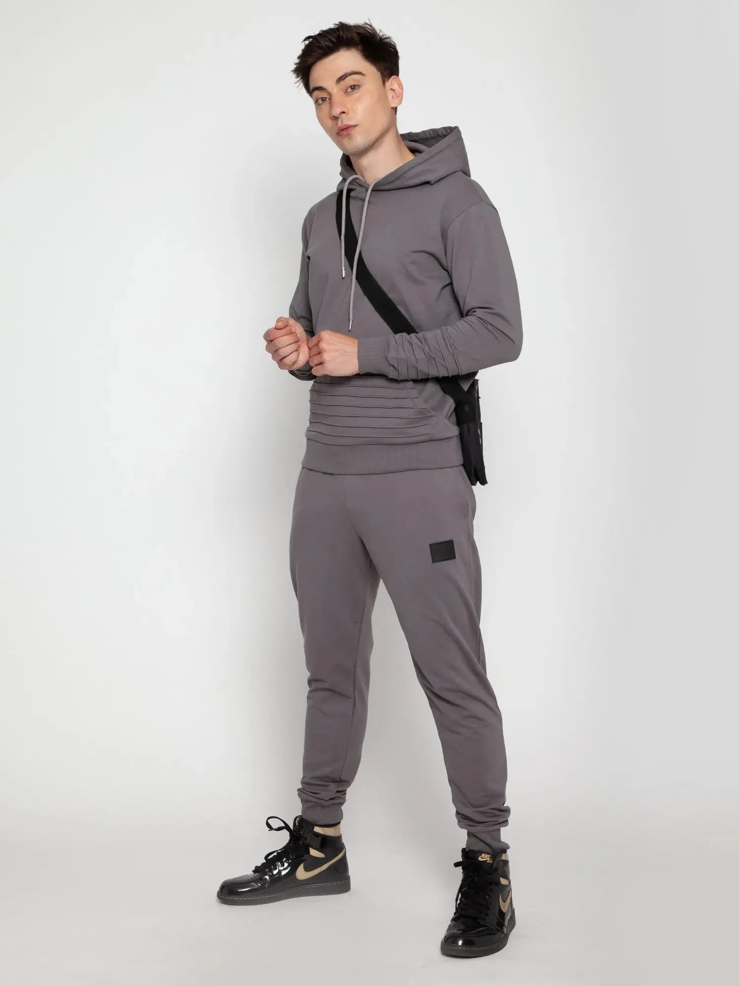 Charcoal Pinstripe Hoodie