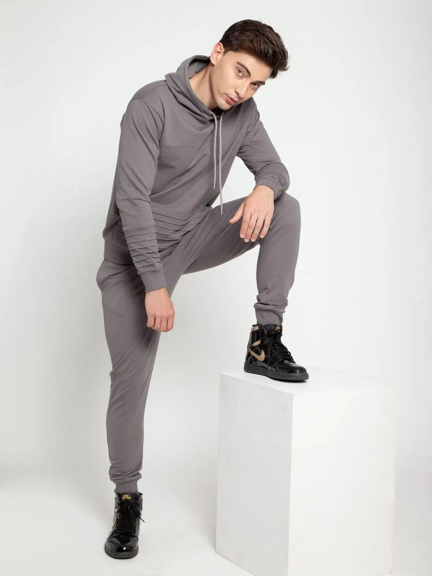 Charcoal Pinstripe Hoodie