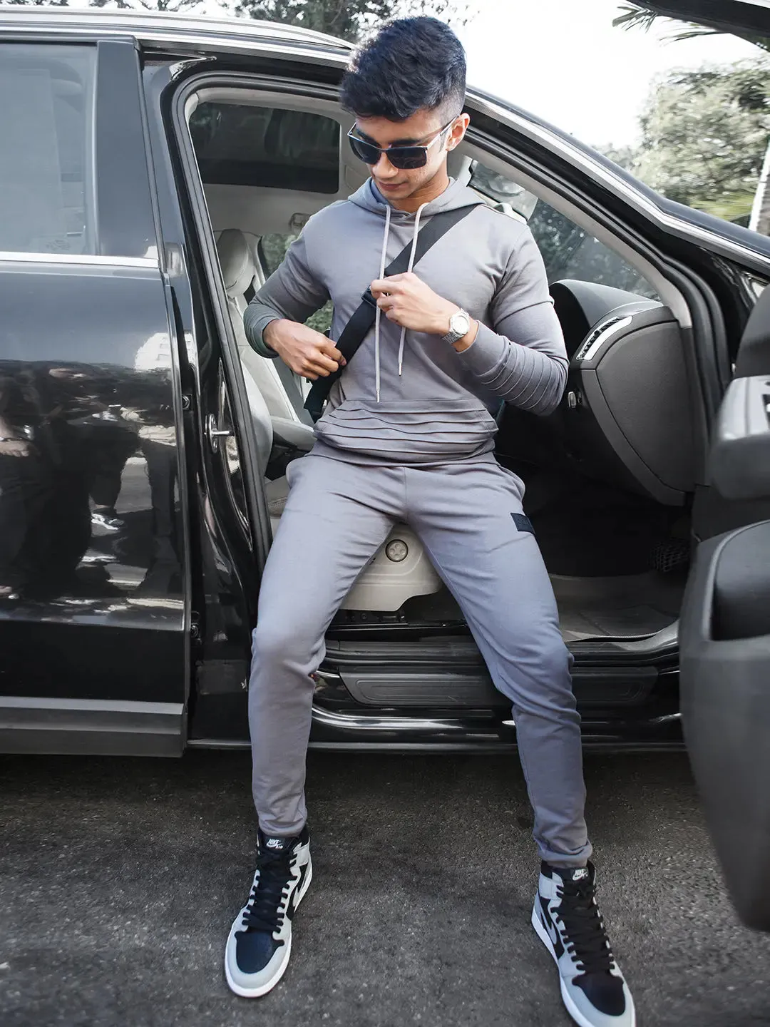 Charcoal Pinstripe Hoodie