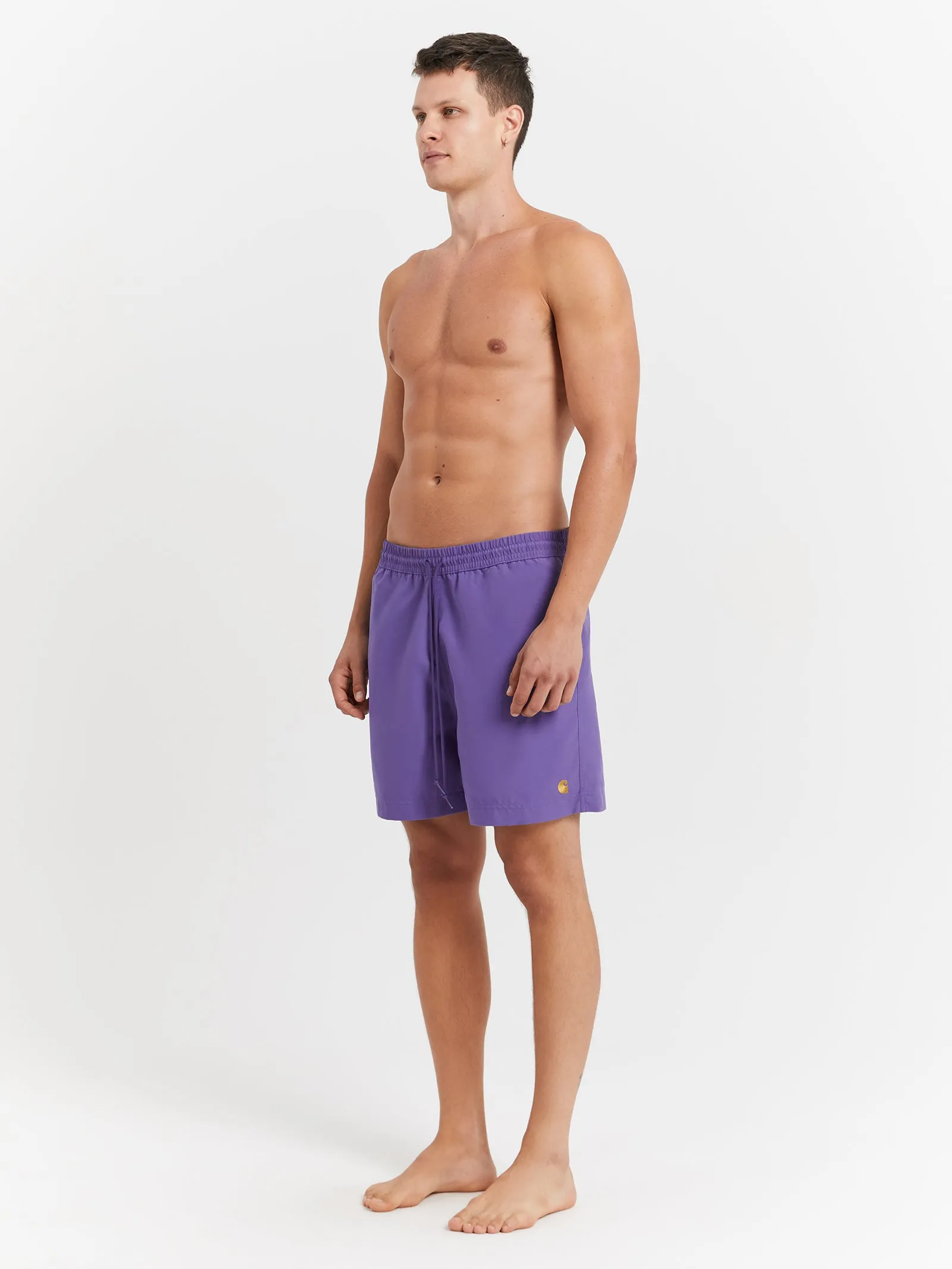 Chase Swim Trunks in Arrenga Purple & Gold