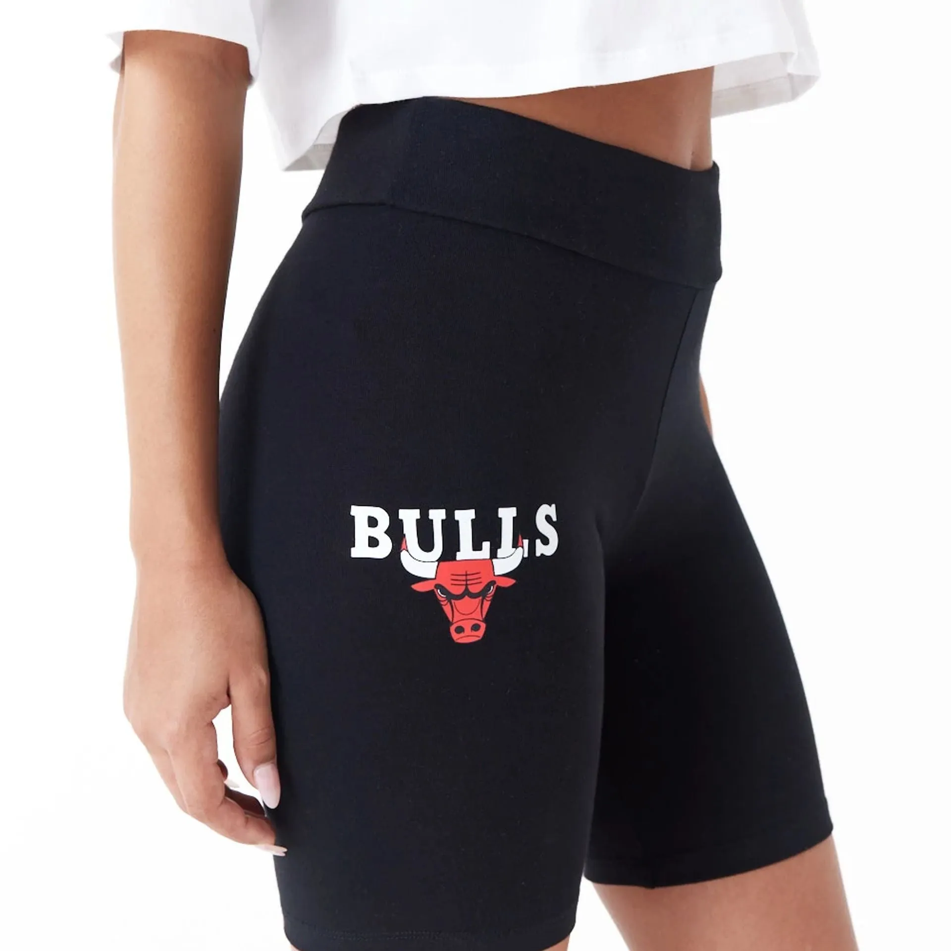 Chicago Bulls Womens NBA Logo Black Cycling Shorts