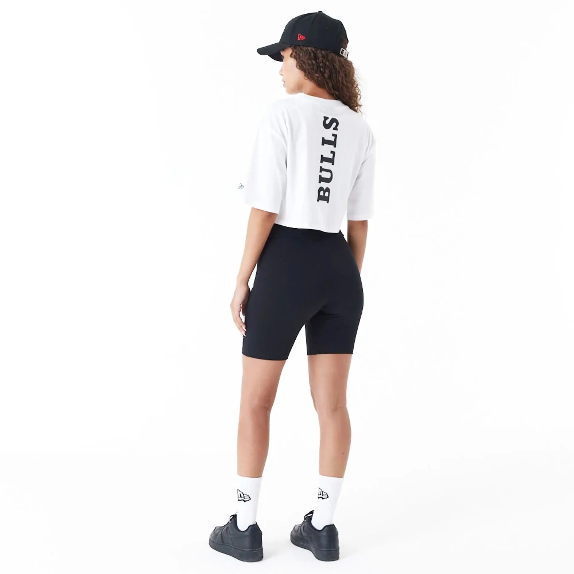 Chicago Bulls Womens NBA Logo Black Cycling Shorts