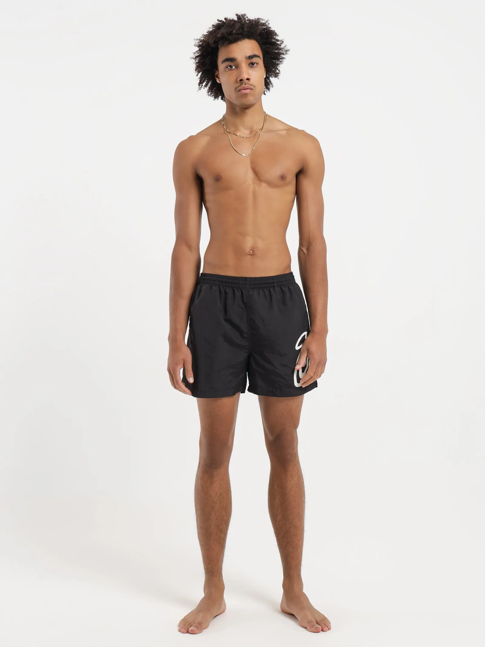 Curly S Watershorts in Black