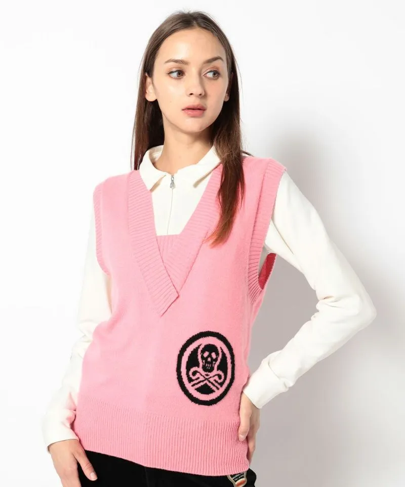 Deuce Cashmere Knit Vest | WOMEN