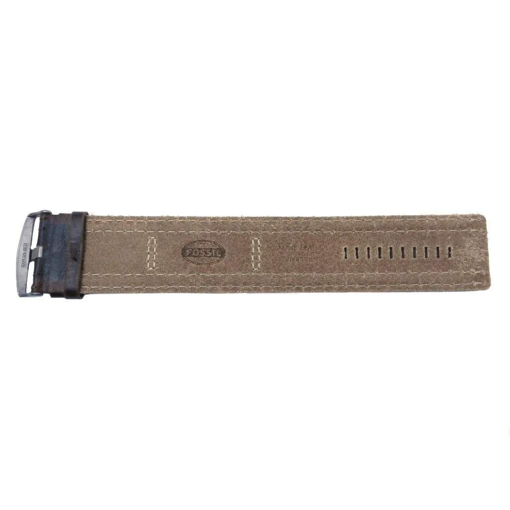 Fossil Brown Textured Leather 22mm Wide Watch Cuffband