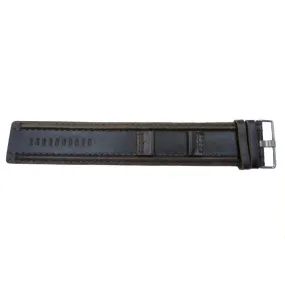 Fossil Brown Textured Leather 22mm Wide Watch Cuffband