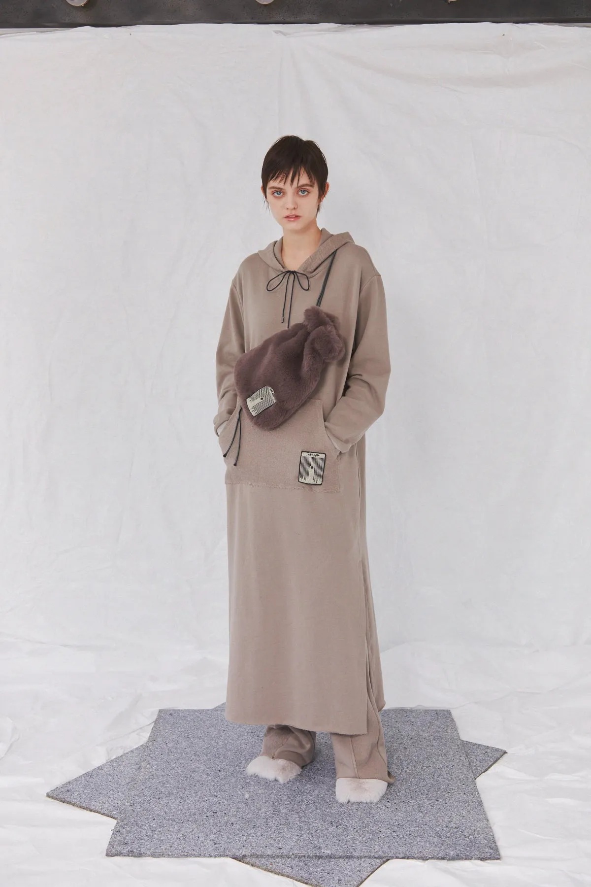 Fur shoulder bag