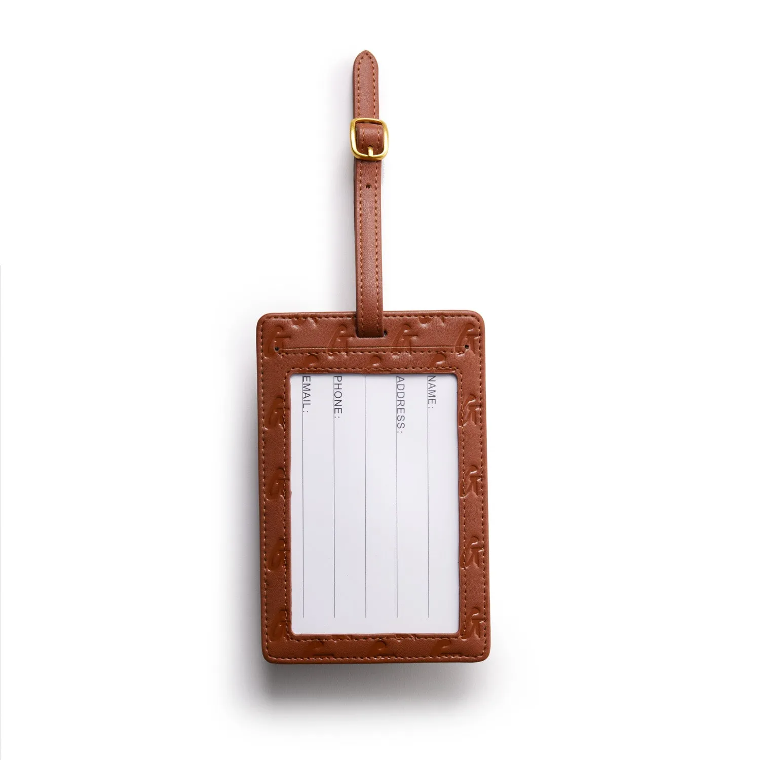 GLAM-AHOLIC LIFESTYLE LUGGAGE TAG BROWN