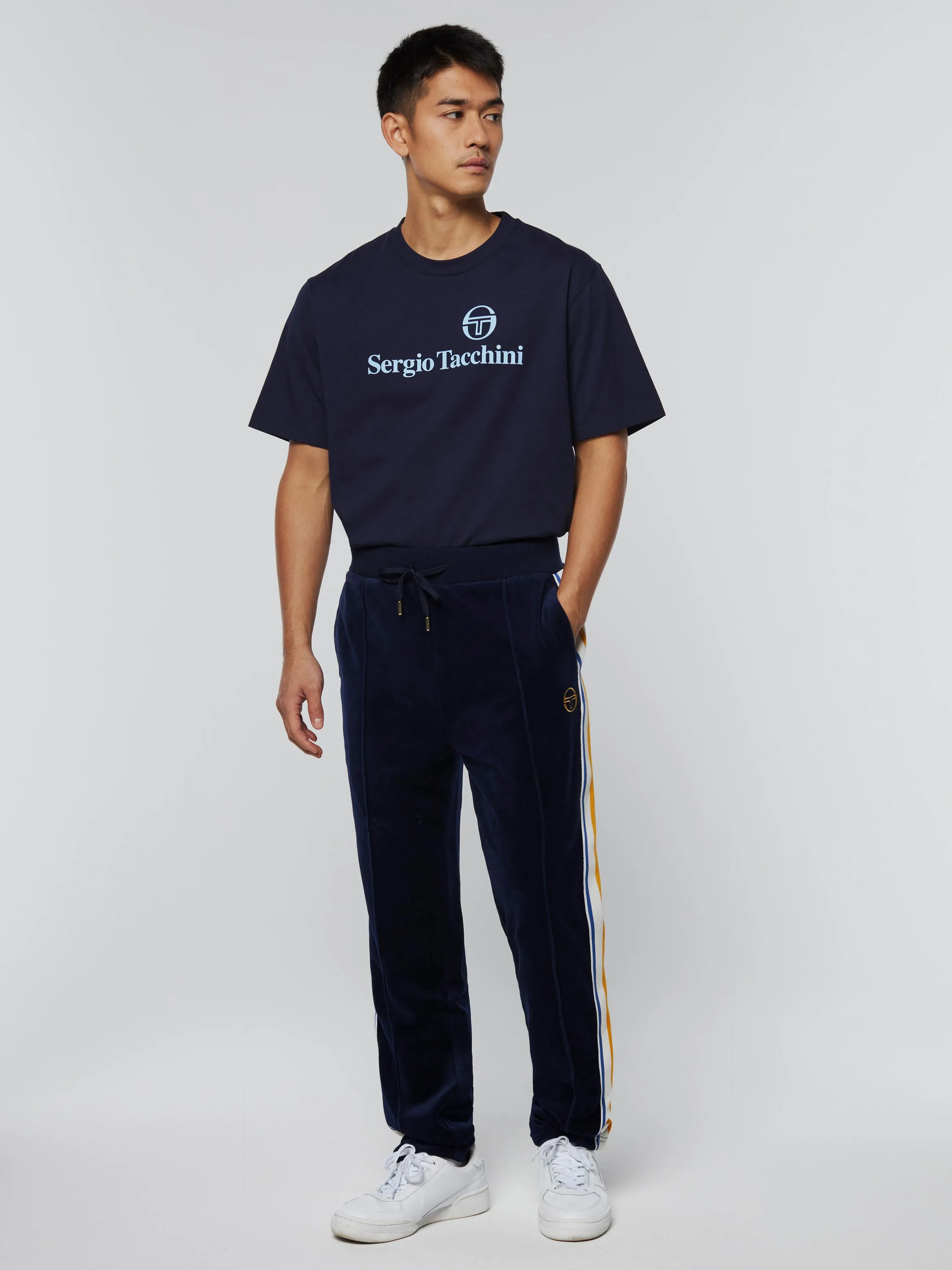 Goran Velour Track Pant Archivio- Maritime Blue