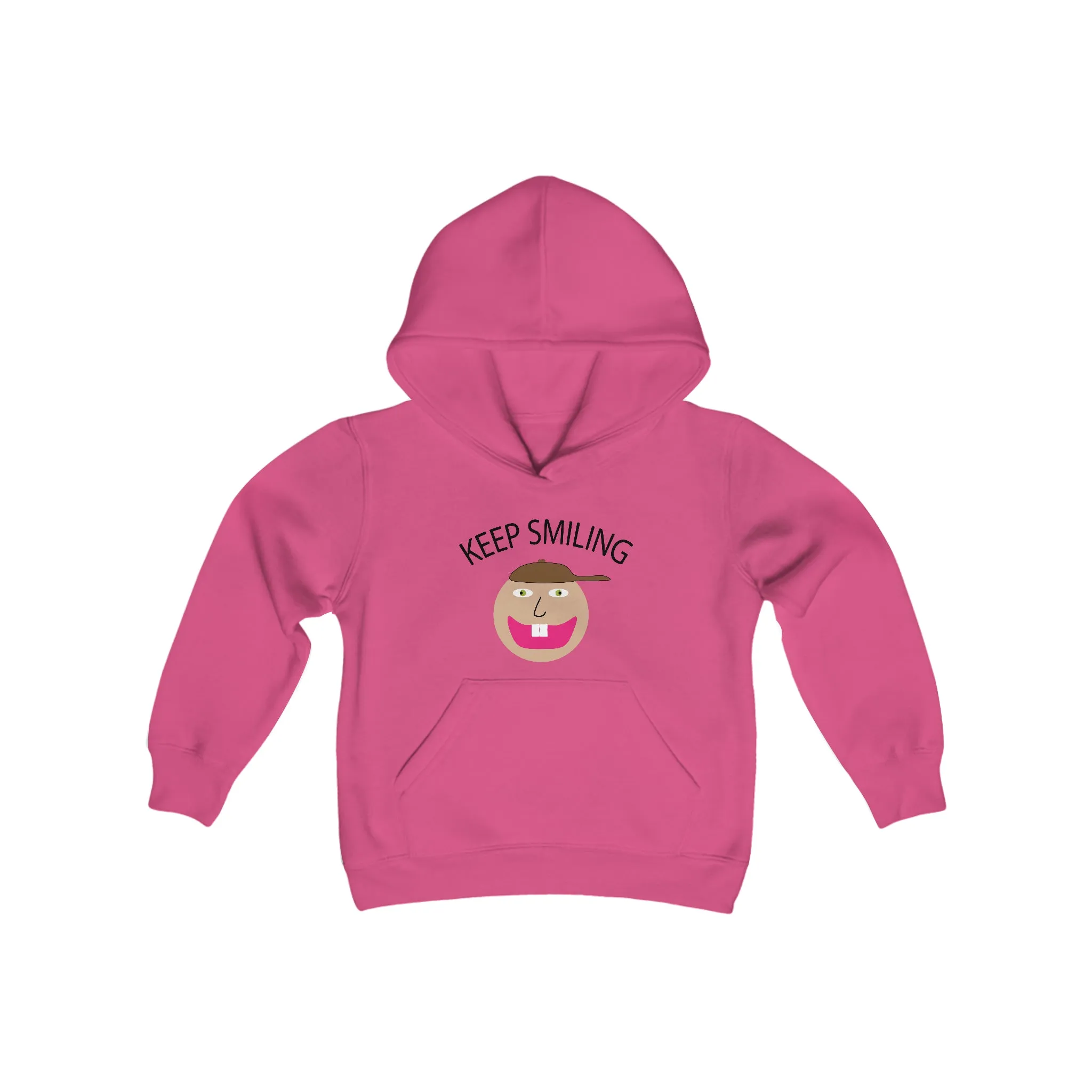 Keep Smiling Youth Heavy Blend Hooded Sweatshirt