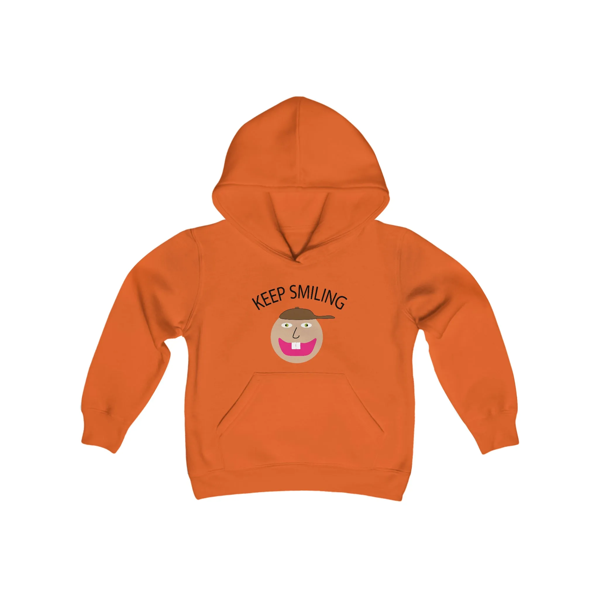 Keep Smiling Youth Heavy Blend Hooded Sweatshirt