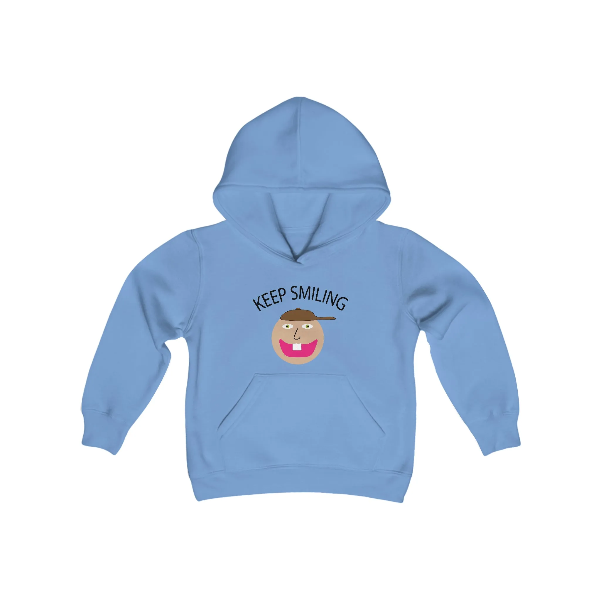 Keep Smiling Youth Heavy Blend Hooded Sweatshirt