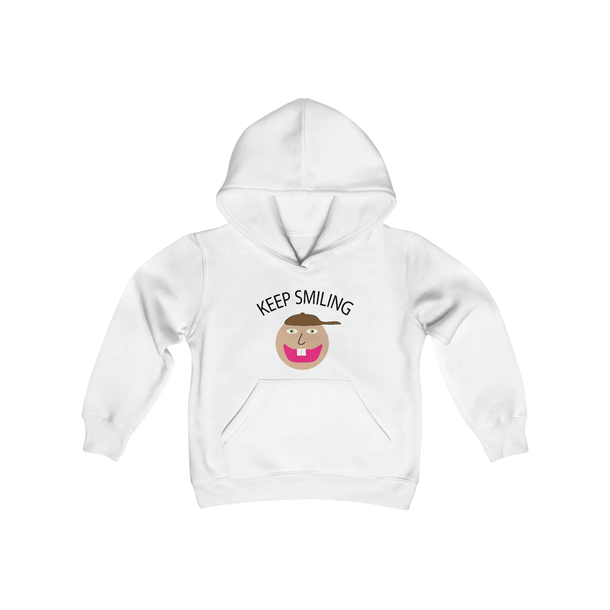 Keep Smiling Youth Heavy Blend Hooded Sweatshirt