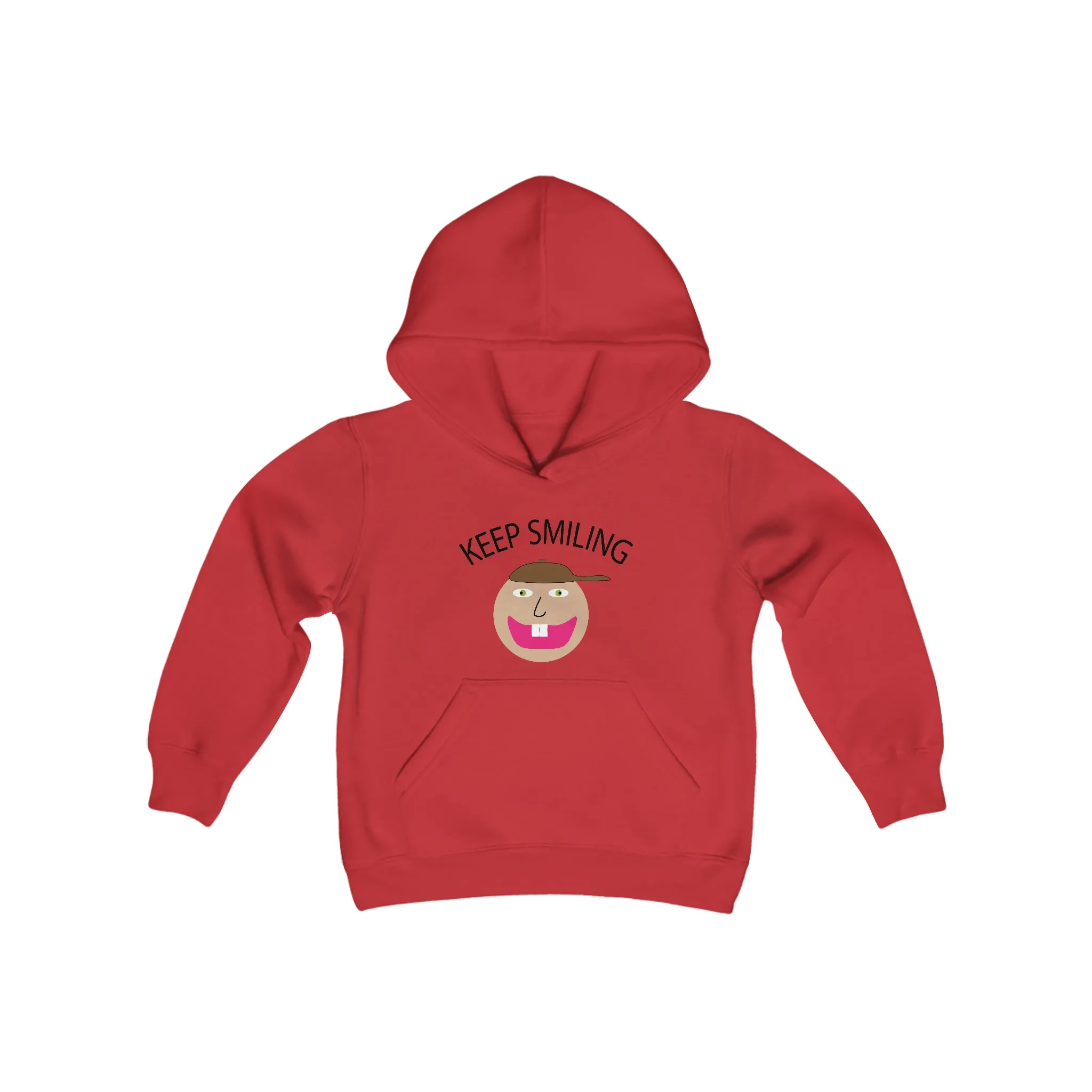 Keep Smiling Youth Heavy Blend Hooded Sweatshirt