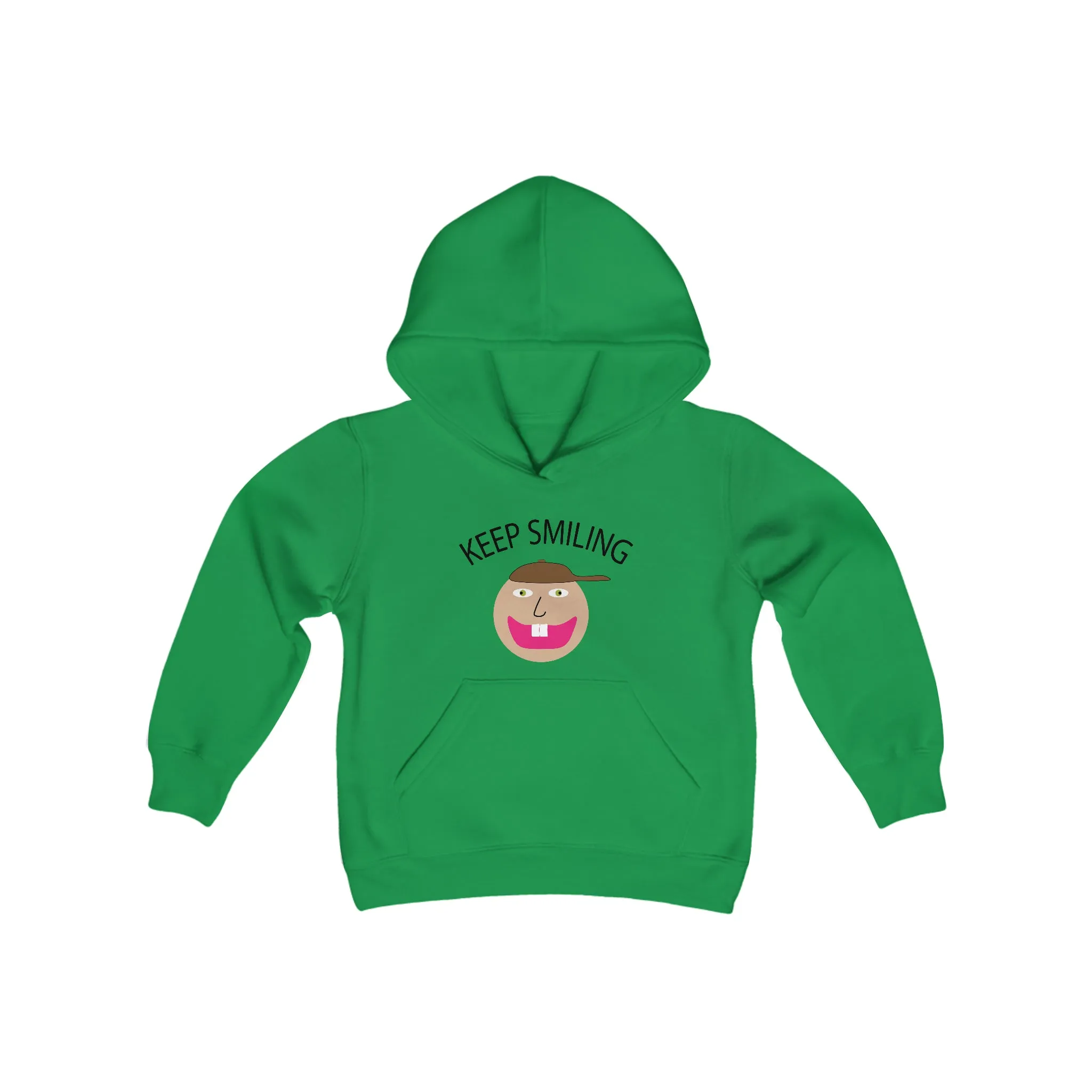 Keep Smiling Youth Heavy Blend Hooded Sweatshirt