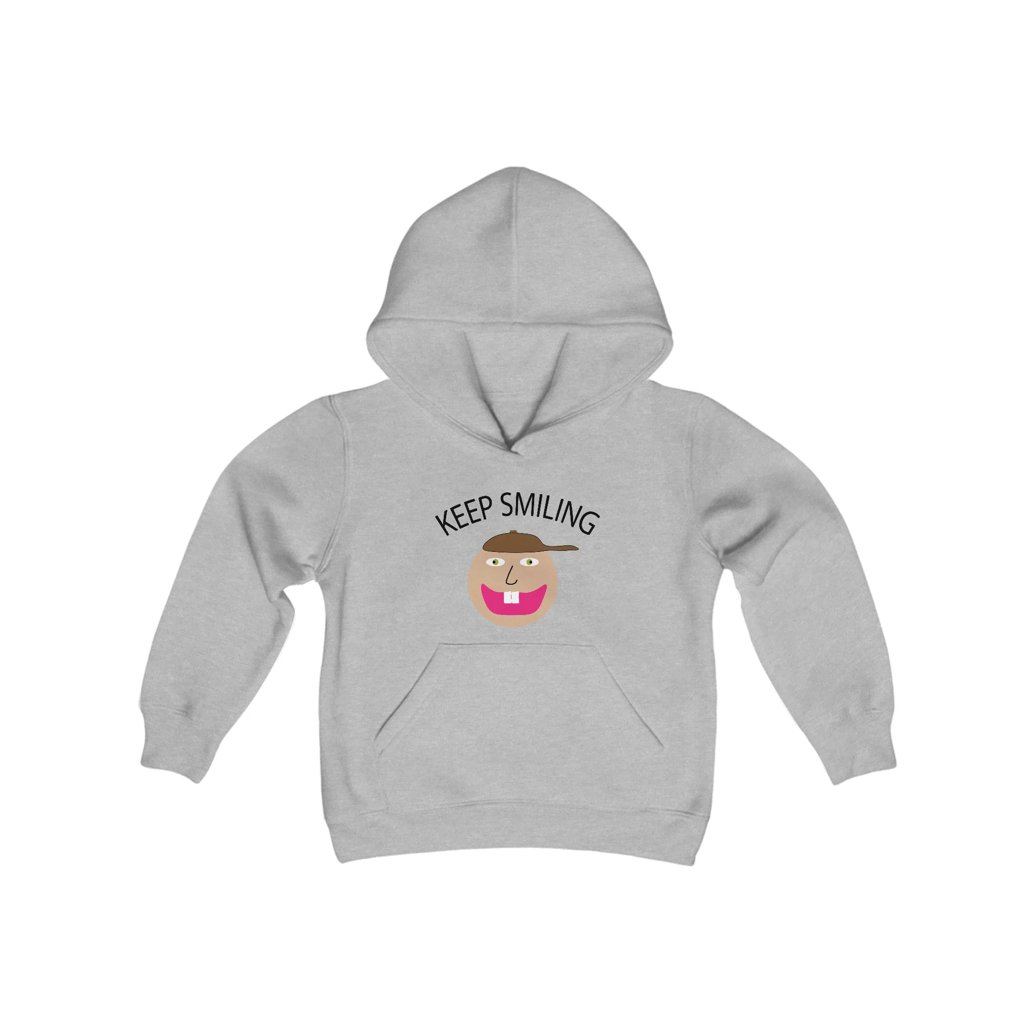 Keep Smiling Youth Heavy Blend Hooded Sweatshirt