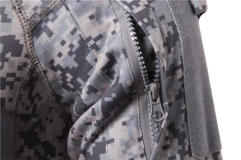 Men's Tactical Camouflage Athletic T-shirts Long Sleeve Men Tactical Military Clothing Combat Shirt Assault Army Costume