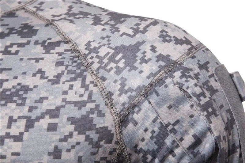 Men's Tactical Camouflage Athletic T-shirts Long Sleeve Men Tactical Military Clothing Combat Shirt Assault Army Costume