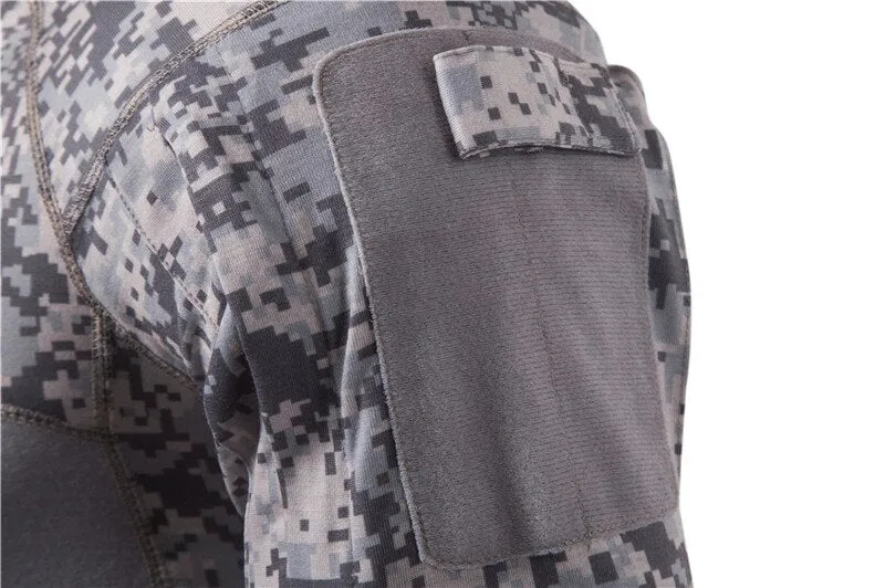Men's Tactical Camouflage Athletic T-shirts Long Sleeve Men Tactical Military Clothing Combat Shirt Assault Army Costume