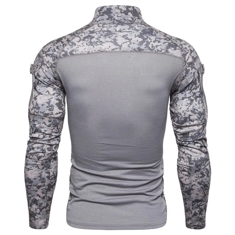 Men's Tactical Camouflage Athletic T-shirts Long Sleeve Men Tactical Military Clothing Combat Shirt Assault Army Costume