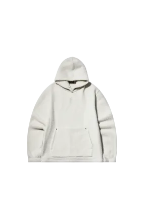 Metal Logo Faux Lambswool Hoodie