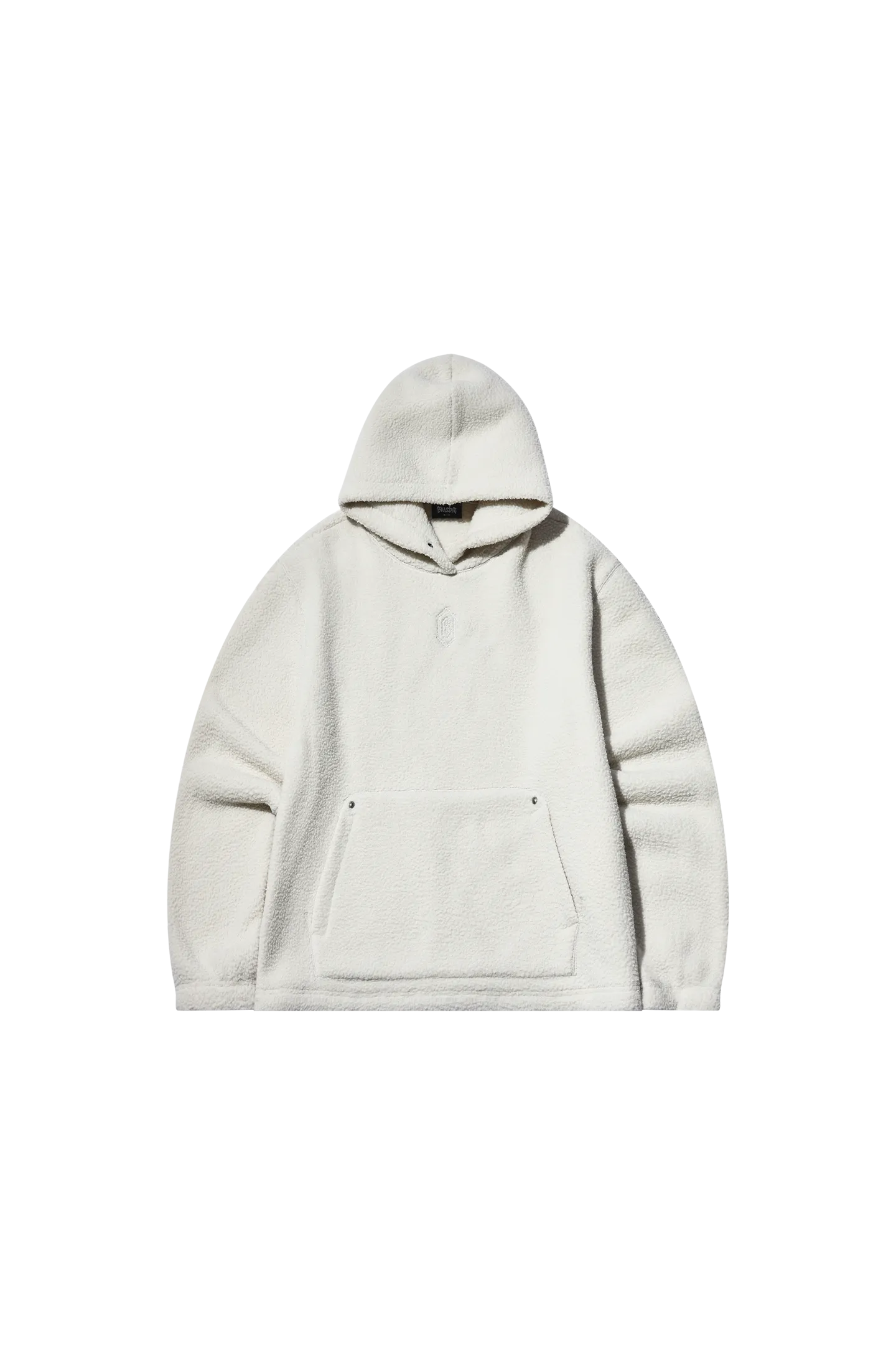 Metal Logo Faux Lambswool Hoodie