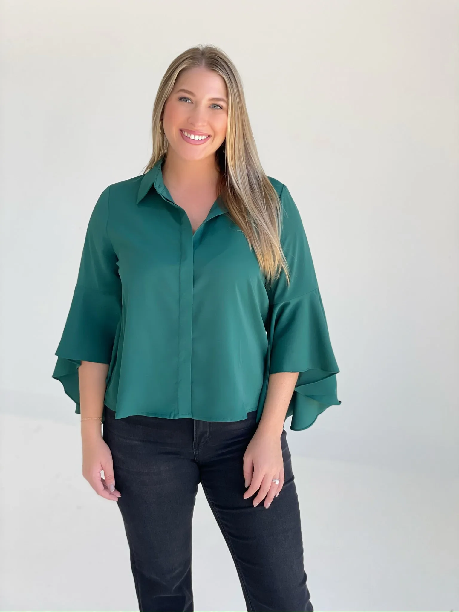 Monica Blouse - H Green