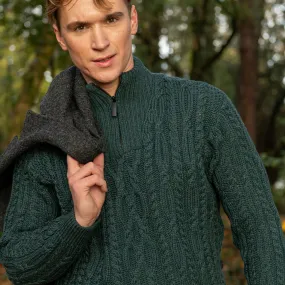 Niall Green Half Zip Cable Sweater