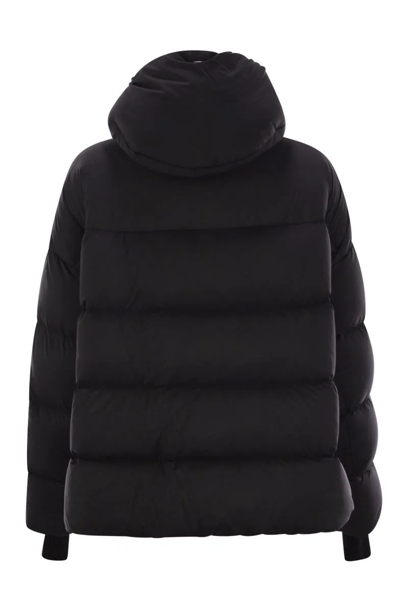 NYLON MICROFIBRE BOMBER JACKET