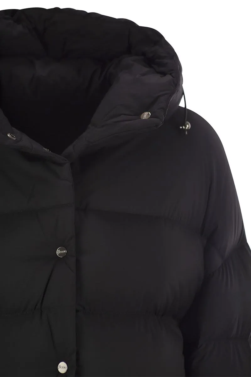 NYLON MICROFIBRE BOMBER JACKET