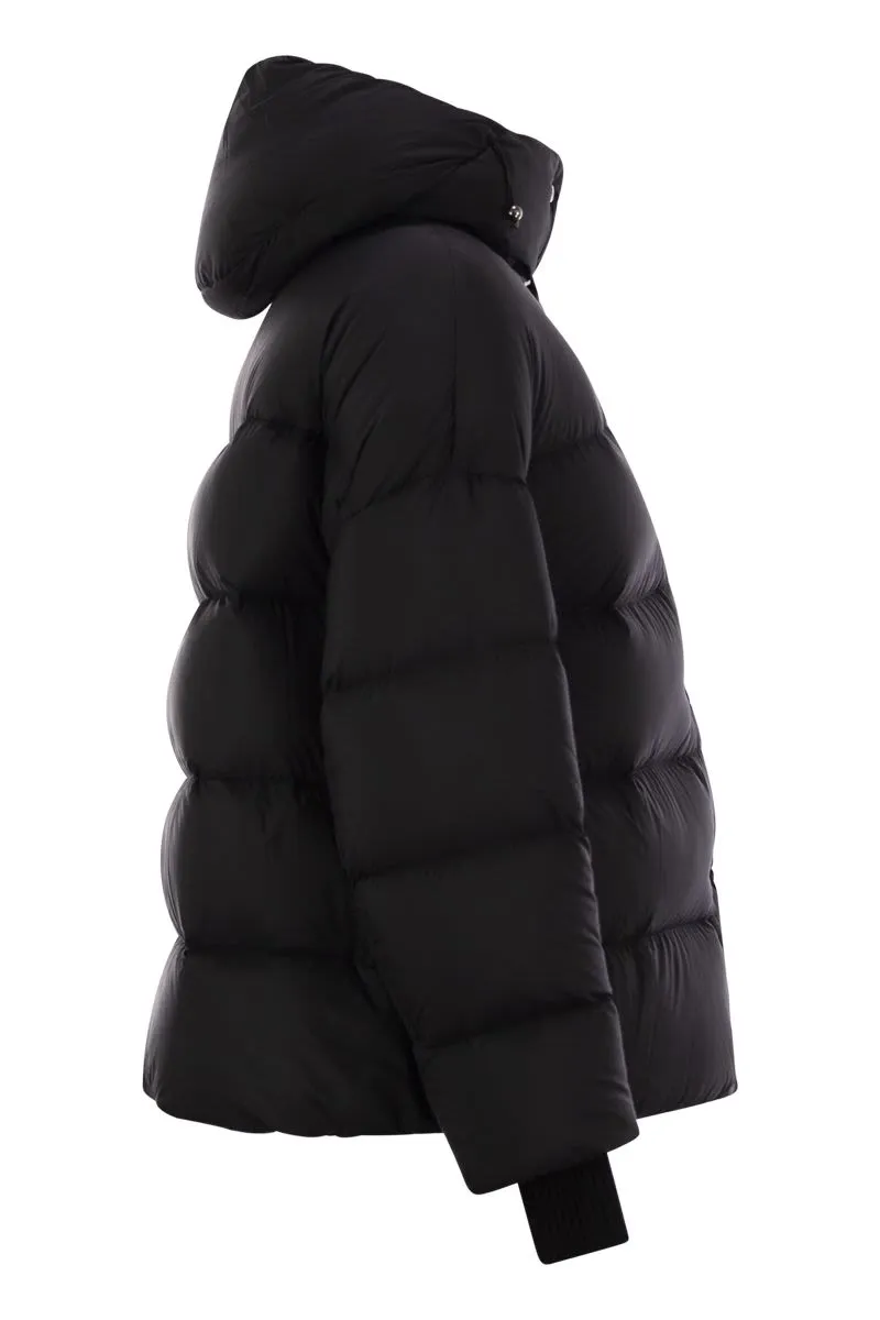 NYLON MICROFIBRE BOMBER JACKET