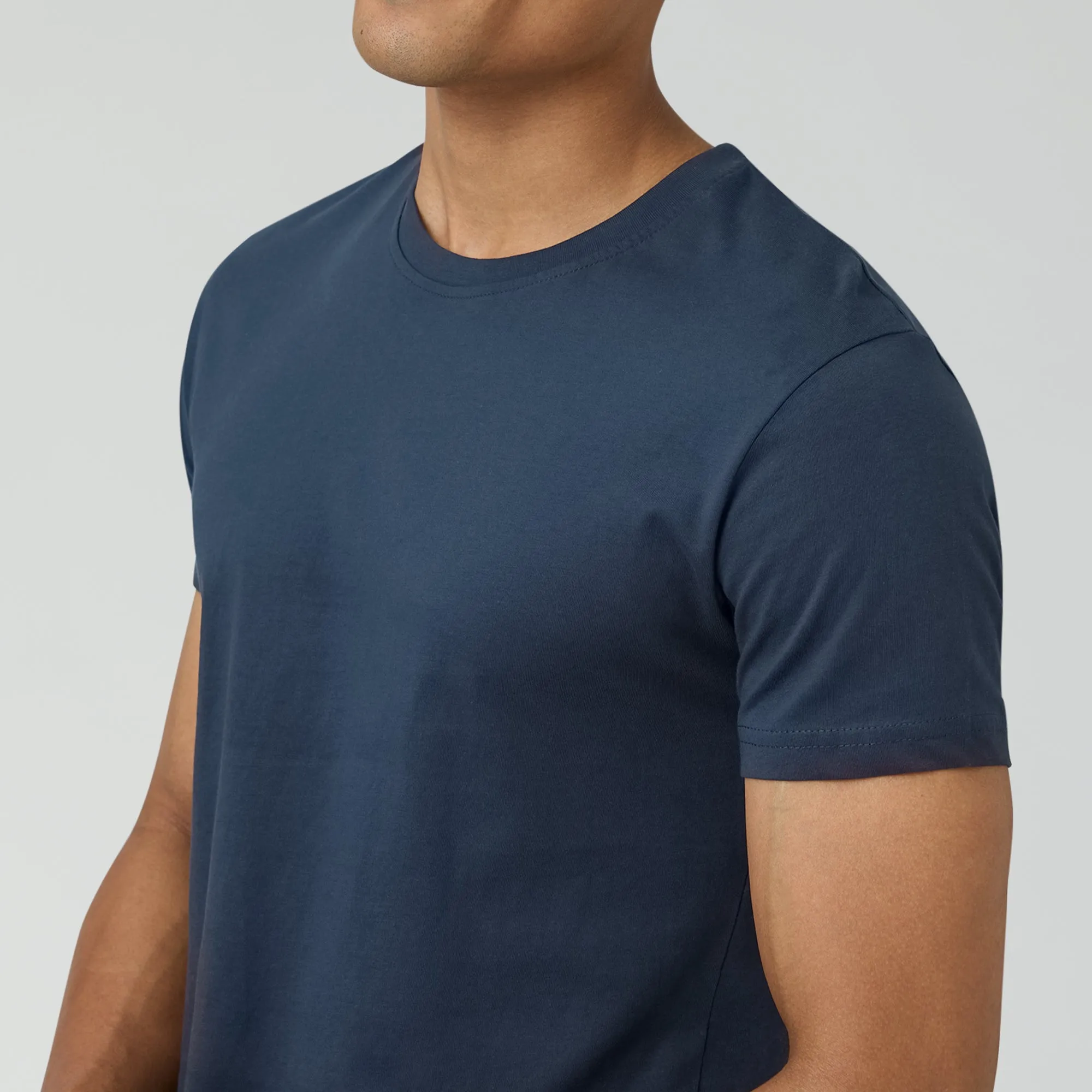 Pace Combed Cotton T-shirts Isle Blue