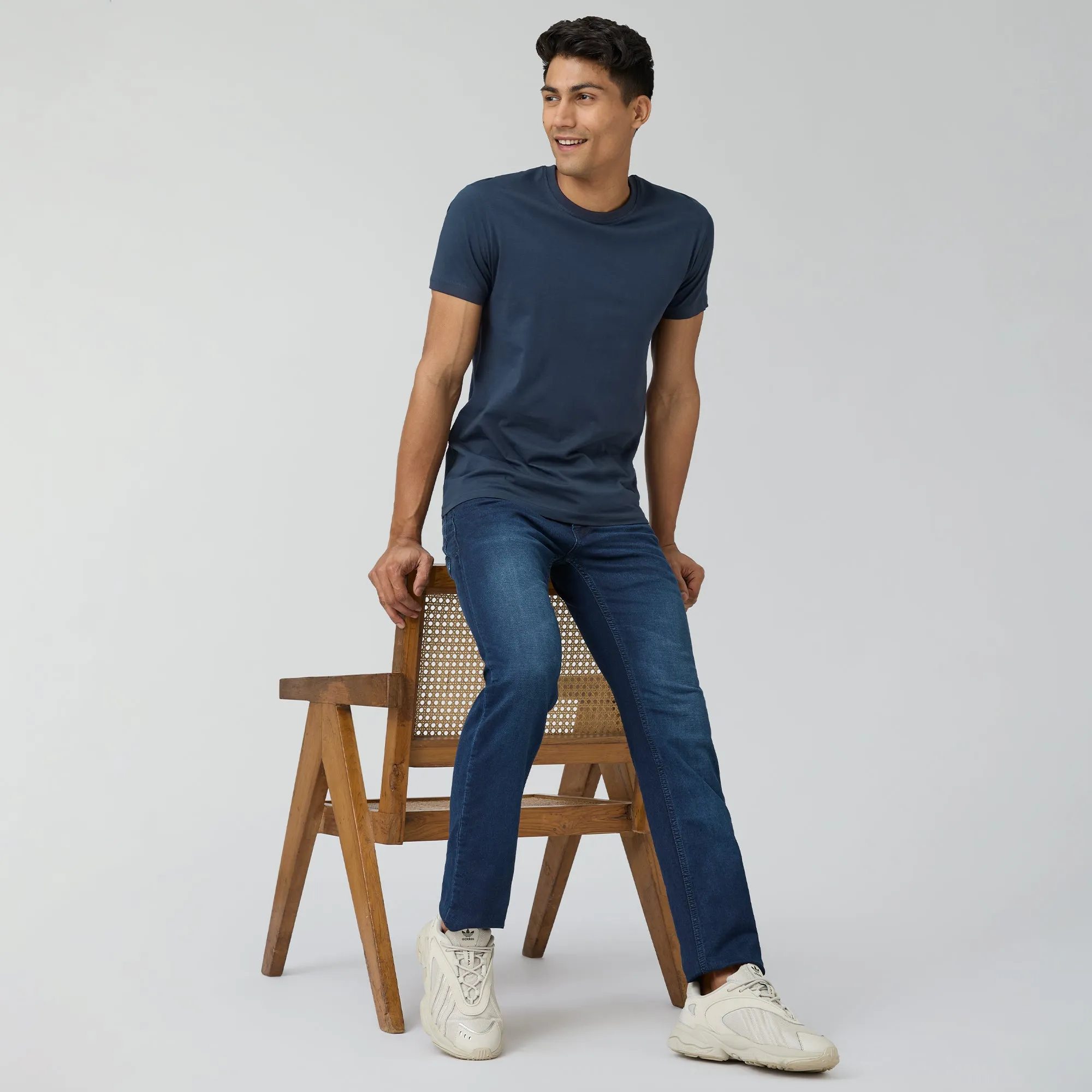 Pace Combed Cotton T-shirts Isle Blue