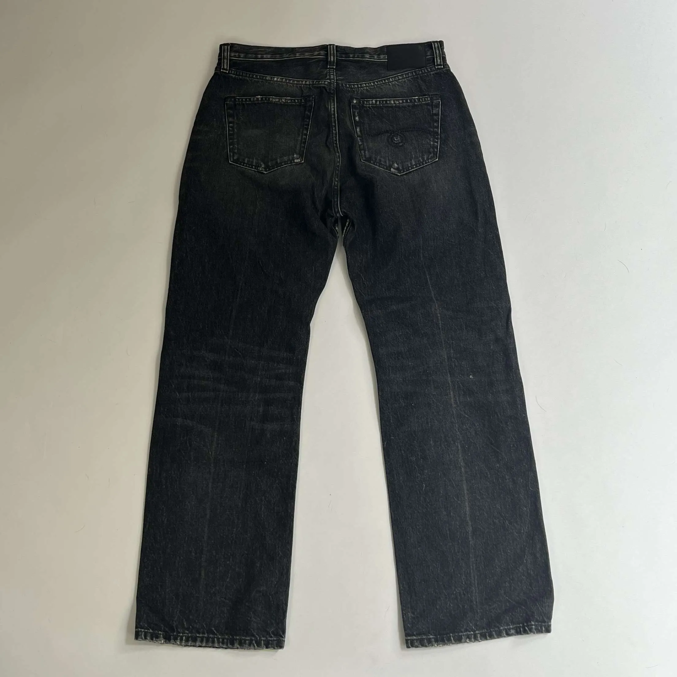 R13 Brand New £935 Washed Black Courtney Slim Jeans 31